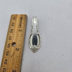 Sterling Silver Spoon Handle Pendant Floral 925